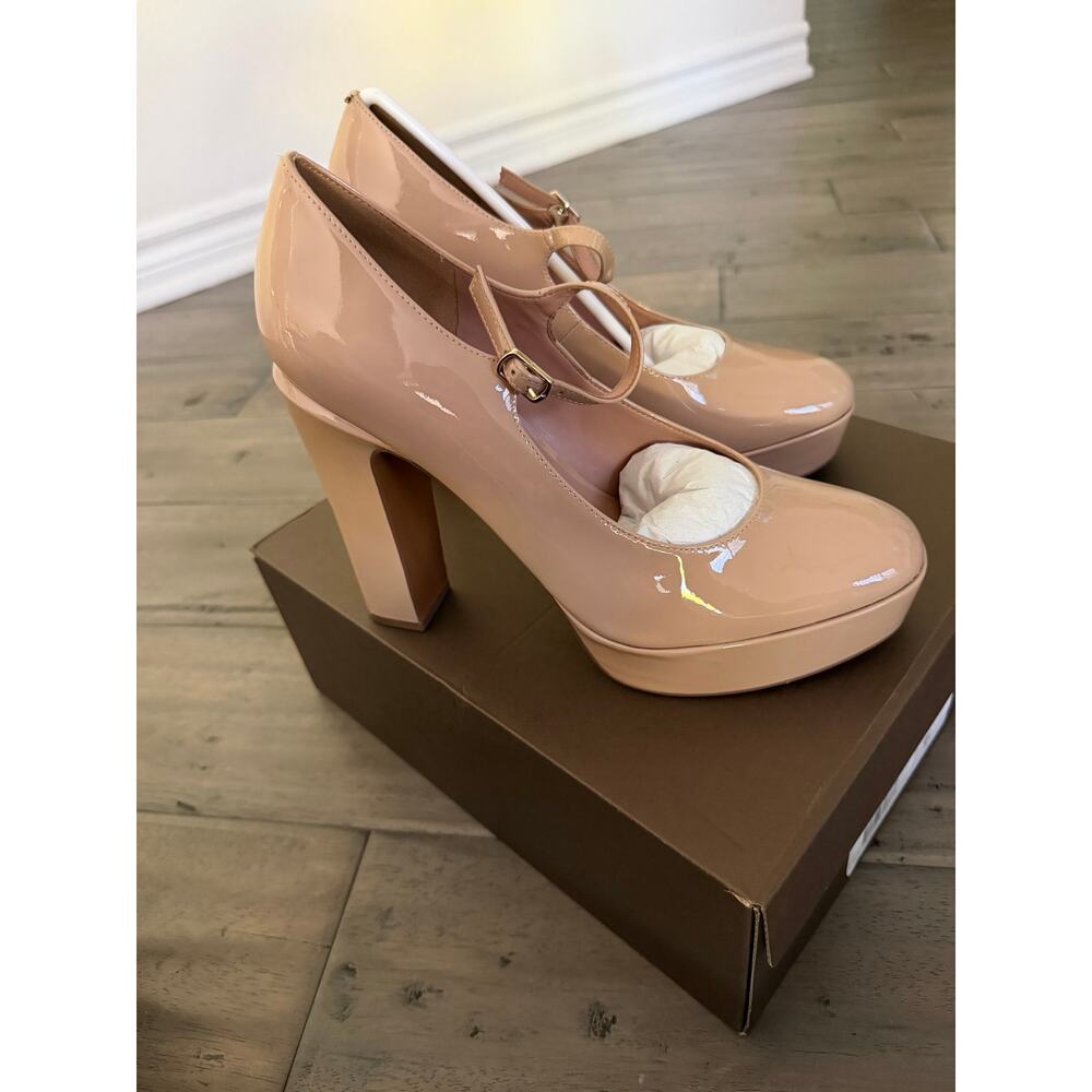 New linea Paola isadora maple sugar nude patent heels sz 9 - Picture 3 of 5